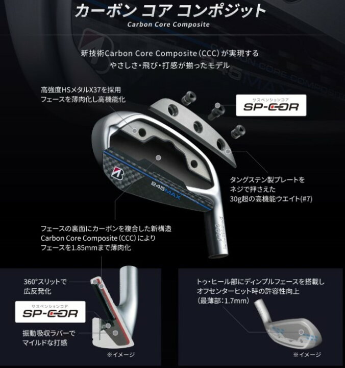 楽天市場】ゴルフ クラブ ブリヂストン 245 MAX アイアン 8本セット（6 