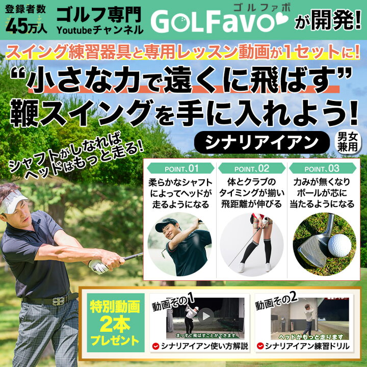 楽天市場】シナリアイアン ゴルフ 練習器具 スイング練習 柔らかい 