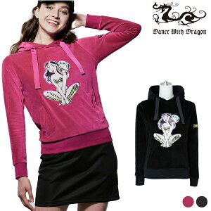 【40%OFF SALE】Dance With Dragon ダンスウィズドラゴン レディース  うる星やつらコラボパーカー  ベロア素材 ストレッチ 日本製  D2-209113 CACB_02