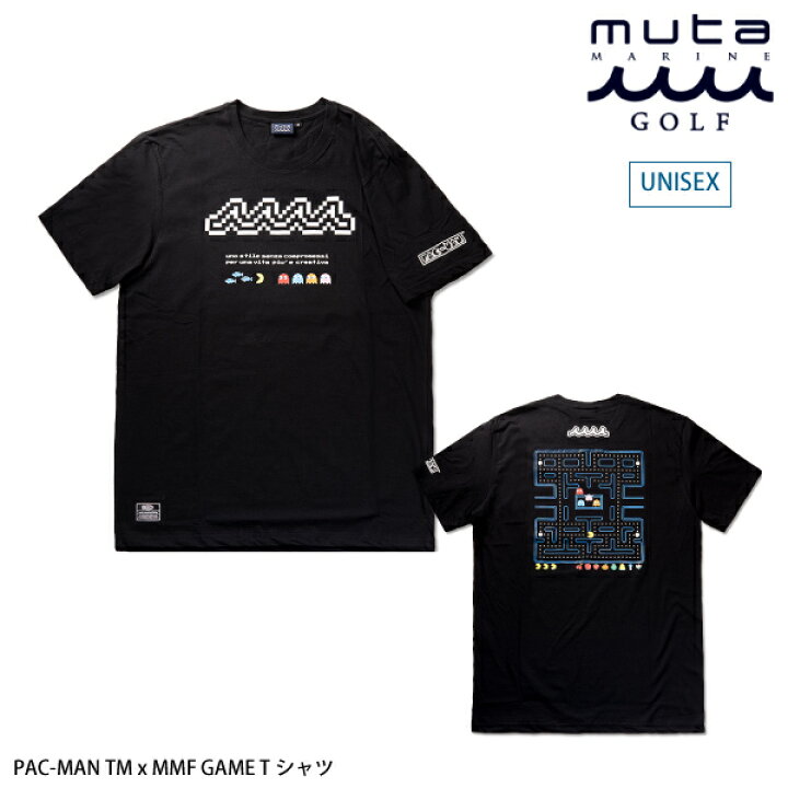 楽天市場 あす楽 Muta Marine Golf ムータマリンゴルフ メンズ レディース Pac Man Tm X Mmf Game Tシャツ コットン素材 Mmmp Cacb 02 ゴルフシティアルド
