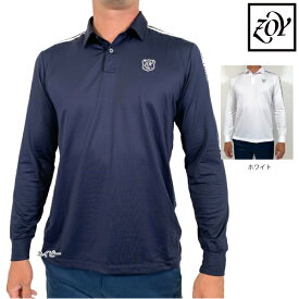 【50%OFF SALE】ZOY ゾーイ メンズ【COOLCORE素材】MENS ストレッチアイレットメッシュ 長袖ポロシャツ 071412027 CACB_01