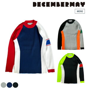 DECEMBERMAY ディセンバーメイ メンズ Asymmetric color knit 超軽量 1-205-1017 CACC_01