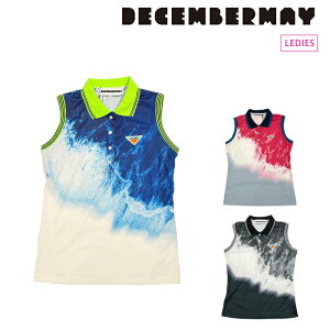 DECEMBERMAY fBZo[C fB[X Coastline print non sleeve polo UVJbg 2-205-0133 CACC_01