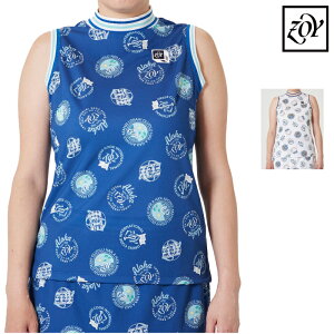 【50%OFF SALE】ZOY ゾーイ レディース WOMENS サークルロゴプリント ノースリーブモックネック UVケア 吸水速乾性 071622012 CACC_01
