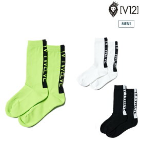 V12 ヴィトゥエルブ メンズ T LOGO MID SOCKS アンクルソックス V122310-AC05 CACD_01【メール便】