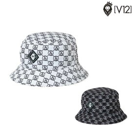 V12 ヴィトゥエルブ ゴルフハット 帽子 メンズ レディース バケットハット MONOGRAM BUCKET V122410-CP10 春夏 2024【メール便可】