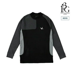 1PIU1UGUALE3 GOLF ウノピゥウノウグァーレトレゴルフ ゴルフウェア メンズ 113 GOLF COLOR SCHEME MOCK NECK モックネック 長袖シャツ プルオーバー GRT265-GPU015 秋冬 2025