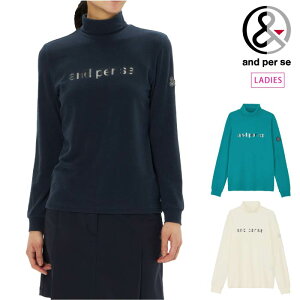 and per se アンパスィ ゴルフウェア レディース ウォーム4WAYストレッチ タートルネックシャツ 日本製 マルチストレッチ 保温 UV aff9275w7 秋冬 2025