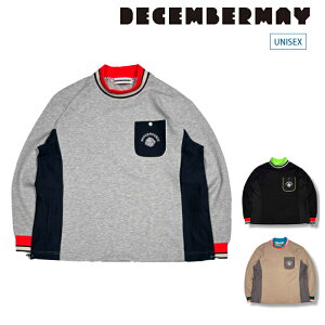 DECEMBERMAY ディセンバーメイ ゴルフウェア メンズ レディース Smooth adjustment hem mockshirt UNISEX モックネック スウェット プルオーバー アノラック ストレッチ性 UVカット 4-512-1117 秋冬 2025