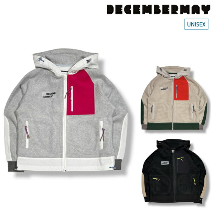 DECEMBERMAY ディセンバーメイ ゴルフウェア メンズ レディース フリース ジップアップパーカー Cozy fleece Jacket UNISEX フーディー ブルゾン アウター 保温 防風 セットアップ対応 4-512-1207 秋冬 2025 ユニセックス