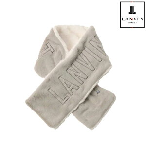 LANVIN SPORT ランバン スポール ゴルフウェア レディース フェイクファーリバーシブルマフラー 保温 vg5fmu02l 秋冬 2025