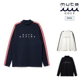 muta MARINE GOLF ムータマリンゴルフ ゴルフウェア メンズ ウォームストレッチポンチ モックネックシャツ 吸湿発熱 保温性 mgmk-446442 秋冬 2025
