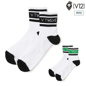 V12 ヴィトゥエルブ ゴルフウェア メンズ ソックス BG MID SOCKS MEN ミドル丈 V122520-AC03 秋冬 2025【メール便可】