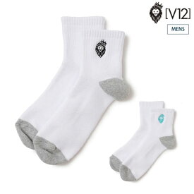 V12 ヴィトゥエルブ ゴルフウェア メンズ ソックス LL MID SOCKS MEN ミドル丈 V122520-AC05 秋冬 2025【メール便可】