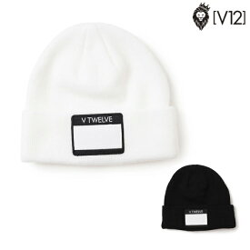 V12 ヴィトゥエルブ ゴルフウェア メンズ レディース HELLO KNIT CAP ニットキャップ フロントネームタグ v122520-cp04 秋冬 2025