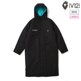 V12 ヴィトゥエルブ ゴルフウェア メンズ レディース PRO BENCH COAT ベンチコート ロング丈 フード付 防寒対策 撥水 防風 保温 v122520-jk14 秋冬 2025