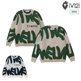 V12 ヴィトゥエルブ ゴルフウェア メンズ GRFT KNIT メンズ ニット 防風裏地 ストレッチ v122520-kn05 秋冬 2025
