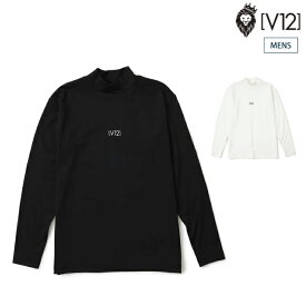V12 ヴィトゥエルブ ゴルフウェア メンズ BACK BOT L/S MOCK ストレッチ 保温 v122520-mk04 秋冬 2025