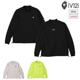 V12 ヴィトゥエルブ ゴルフウェア メンズ レディース 長袖シャツ モックネック RELAX L/S MOCK ストレッチ V122520-MK06 秋冬 2025