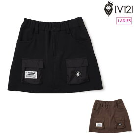 V12 ヴィトゥエルブ ゴルフウェア レディース スカート DOUBLE SKIRT ストレッチ V122520-SK03 秋冬 2025