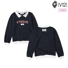 V12 ヴィトゥエルブ ゴルフウェア レディース COLLEGE SWEAT スウェット トレーナー ストレッチ v122520-sw08 秋冬 2025