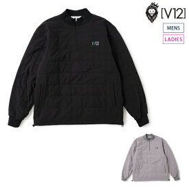 V12 ヴィトゥエルブ ゴルフウェア メンズ レディース ZF HZ JKT ZEROFITコラボ ジャケット ハーフジップブルゾン 防寒 撥水 防風 ストレッチ 保温 セットアップ対応 V122521-JK15 秋冬 2025