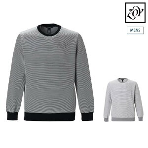 ZOY ゾーイ ゴルフウェア メンズ MEN ビコロールカラーガーター 長袖セーター 撥水 ストレッチ 軽量 071454701 秋冬 2025
