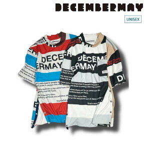 DECEMBERMAY ディセンバーメイ ゴルフウェア メンズ レディース 半袖モックネックシャツ Tricolor Half sleeve Tee/ UNISEX 4-505-1109 春夏 2025
