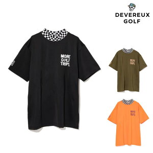 【10%OFF SALE】DEVEREUX GOLF デヴァローゴルフ ゴルフウェア メンズ More Trip チェッカーリブモックTEE 接触冷感機能 763572019 春夏 2025