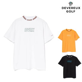 DEVEREUX GOLF デヴァローゴルフ ゴルフウェア メンズ 半袖シャツ Classic Logo Rib モックネッククロコTシャツ 763572025 春夏 2025
