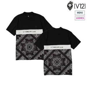 V12 ヴィトゥエルブ ゴルフウェア メンズ レディース LX BAN MOCK モックネック 吸水速乾 セットアップ対応 vlx2510-mk19 春夏 2025