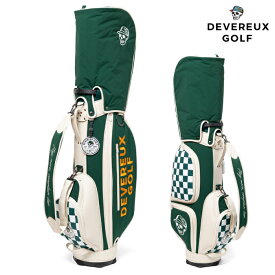 DEVEREUX GOLFデヴァローゴルフ メンズ レディース DVG JTG CB 自立式 キャディバッグチェッカー柄 スカルロゴ 妥協がない収納力 075762811 春夏 2026