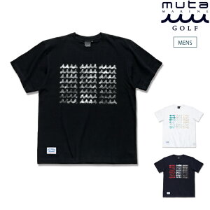 muta MARINE GOLF ���[�^�}�����S���t �S���t�E�F�A �����Y ACANTHUS × muta MARINE Foil Print Wave Logo Tee �x�[�V�b�N�V���G�b�gT�V���c �R�b�g��100�� mmac-ma2621 �t�� 2026