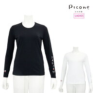 PICONE CLUB ピッコーネクラブ レディース ピコ柄クルーネックUV冷感インナー 伸縮素材 c559327 春夏 2026