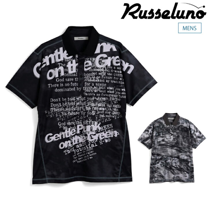 楽天市場】Russeluno ラッセルノ ゴルフウェア メンズ MARBLE SS POLO 