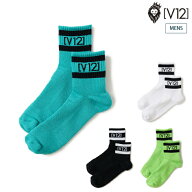 V12 ヴィトゥエルブ ゴルフウェア メンズ VT LINE MID SOCKS 靴下 ミドル丈 パイル地 万能アイテム v1226…
