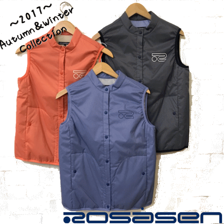 Rosasen（ロサーセン） ベスト ワッフルニット×タフタ フルジップ