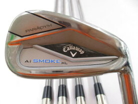 【中古】キャロウェイ PARADYM Ai SMOKE HL アイアンセット 27° F3フレックス 37.75インチ SteelFiber fc80 リシャフト品 Cランク 右利き用 Callaway ゴルフクラブ ゴルフドゥ ゴルフ用品 GOLF DO 中古ゴル