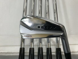 【中古】グローブライド ONOFF FORGED KURO 2019 アイアンセット R300フレックス 37.75インチ ダイナミックゴールド105 リシャフト品 Cランク 右利き用 GLOBERIDE ゴルフクラブ オノフフォージド ゴルフ