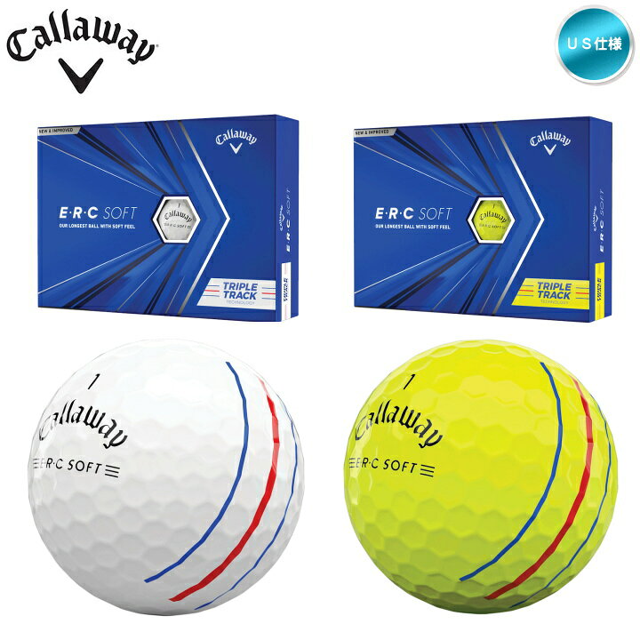 楽天市場 フジコ限定9 15はp3倍 送料無料 21 キャロウェイ Erc ソフト Erc Soft トリプルトラック 1ダース 12球入り ゴルフボール Us仕様 Callaway メール便不可 あす楽対応 ゴルフショップ フジコ