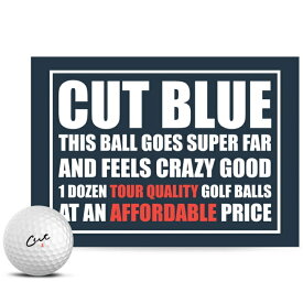 【フジコ限定300円OFFクーポン】【送料無料】カットゴルフ CUT GOLF カットブルー CUT BLUE 4ピース ゴルフボール 1ダース(12球入り) US仕様【メール便不可】【あす楽対応】