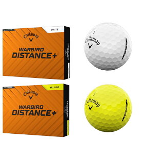 【送料無料】2025 キャロウェイ WARBIRD DISTANCE ＋ 1ダース (12球入り) ゴルフボール ( ホワイト / イエロー ) 日本仕様 ウォーバード ディスタンス プラス【平日14時まで当日発送】