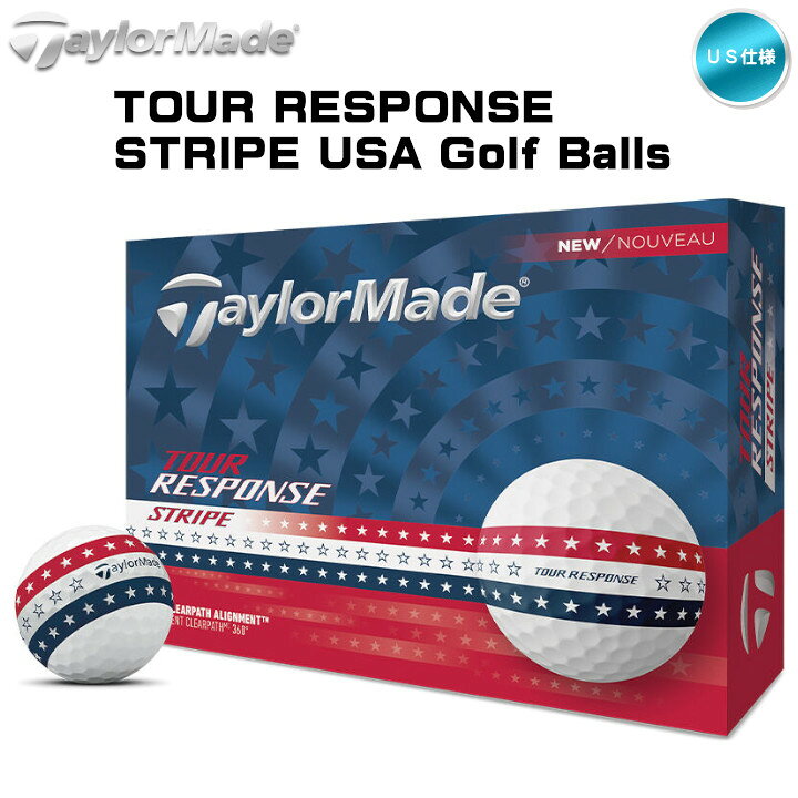 楽天市場】【6/30(火)はエントリーでP5倍】【送料無料】2025 TaylorMade TOUR RESPONSE STRIPE ゴルフボール