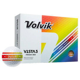 【送料無料】2025 ボルビック Volvik VISTA 3 PRISM 360 ゴルフボール 1ダース (12球入り) US仕様 グロス仕上げ【メール便不可】【平日14時まで当日発送】
