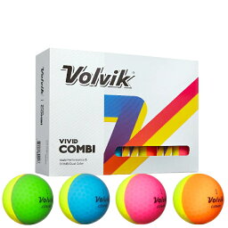 Volvik（ボルビック）VIVID COMBI マルチカラー ゴルフボール 1ダース(12球入り)
