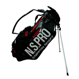 2026 日本シャフト N.S.PRO 9型 6分割 スタンドバッグ キャディバッグ ゴルフバッグ エナメル ブラック/レッド 日本仕様 NS PRO エヌエスプロ 受注限定品【平日14時まで当日発送】