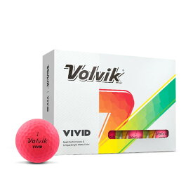 【送料無料】【訳あり処分】2024年 ボルビック Volvik VIVID ビビッド ゴルフボール ピンク 1ダース (12球入り) 3ピース US仕様【色ムラ品】【平日14時まで当日発送】