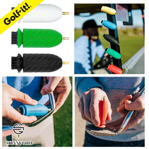 アイアン 汚れ落とし フェース 溝 ブラシゴルフ アイアン お手入れ クリーニング メンテナンス真鍮製 クリーニングチップ本体 カーボンファイバー マグネット内臓ゴルフクラブ用ブラシス