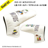 マグネット ホールド仕様 ゴルフ パター カバーキャラクターピン型 おしゃれ かわいいスヌーピー＆ゴルフ…