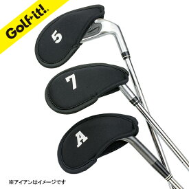 ゴルフ アイアン用 ヘッドカバー アイアンカバーアイアンガードネオオーバーサイズ 単品 黒アイアン カバー 番手 ゴルフ用品ライト LITE H-111